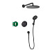 Душевая система Hansgrohe Croma 280 1 режим 27961670 (черный матовый)