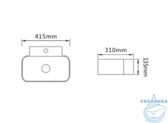 Раковина на столешницу 42 см SantiLine SL-2002