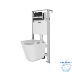 Комплект 3в1: подвесной унитаз, инсталляция и клавиша смыва, IDDIS, BASRNU6i73