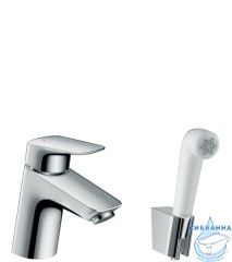 Смеситель для раковины Hansgrohe Logis с гигиеническим душем 71290000 (без донного клапана)