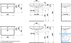 Раковина 70 см Laufen Pro S 8.1096.7.000.104.1