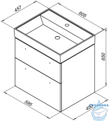 Тумба под раковину Aquanet Nova 60 242279 белый глянец