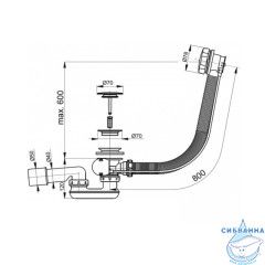 Слив-перелив для ванн Esse полуавтомат