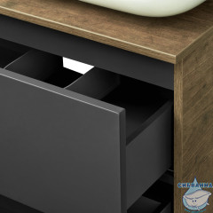 Тумба Акватон Терра 85 с раковиной Infinity  60 дуб кантри/антрацит