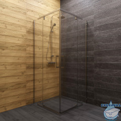 Душевое ограждение Тритон Каппа 90x90 профиль хром, стекло прозрачное Щ0000054220 (без поддона)