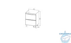 Тумба под раковину Viant Берлин 60Н белый