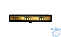 Дренажный трап для душа Plastbrno Design2 SZH8650 65 см с решеткой (матовое золото) 