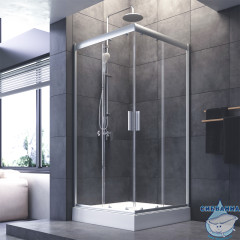 Душевое ограждение AM.PM Gem 90х90 W90G-403-090MT профиль серый, стекло прозрачное (без поддона) (без поддона)