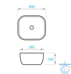 Раковина на столешницу 49 см Koller Pool Round RN-0490-WB