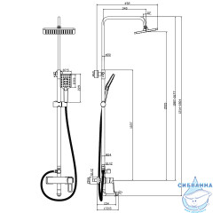 Душевая система Rossinka 260 1 режим RS46-46 (хром)