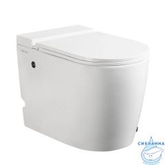 Унитаз приставной  импульсный Abber Bequem AC1114P с сиденьем Soft Close (микролифт) (белый)