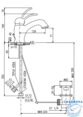 Смеситель для раковины RavSlezak Лабе L027.5KZ (с донным клапаном)