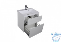 Тумба Aquanet Латина 60 белый 2 ящика с раковиной Орлеан 60 180121