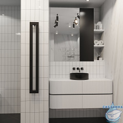 Полотенцесушитель электрический Indigo Idea (с таймером) 15х120 черный муар (с возможностью скрытого подключения, подключение R/L)