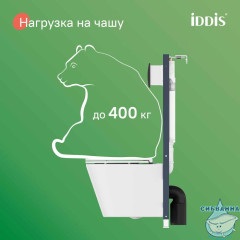 Комплект 3в1: подвесной унитаз, инсталляция и клавиша смыва, IDDIS, BASC020i73