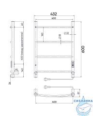 Полотенцесушитель электрический Indigo Embrace П5 (с таймером) 40х60 хром (с возможностью скрытого подключения, подключение R/L)