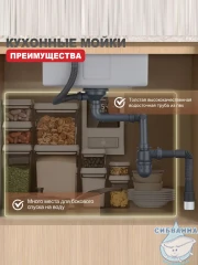 Кухонная мойка Raglo 50 R700.5050.09 (графит)