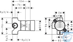 Внутренняя часть Hansgrohe Trio 15981180