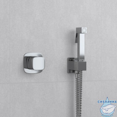 Встраиваемый смеситель с гигиеническим душем Wasserkraft A08657 (хром)