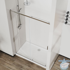 Дверь в нишу Vincea City 110 профиль хром, стекло прозрачное VDS-5CT110CL