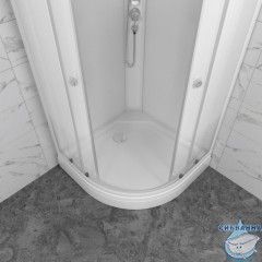 Душевая кабина Тритон Лайт 90х90 А профиль белый, стело лайт Щ0000061844