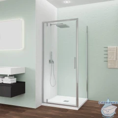Душевое ограждение Veconi Оттимо 70x80 профиль хром, стекло прозрачное OP30CH-SP-7080-01-C9 (без поддона)