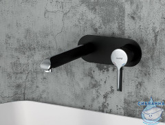 Смеситель для раковины встраиваемый Gappo G1003-26 (хром/черный)