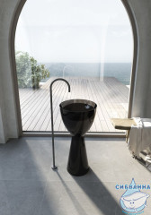 Раковина напольная 45 см ABBER Kristall  AT2703Onyx