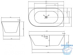 Акриловая ванна ABBER AB9258-1.5 R