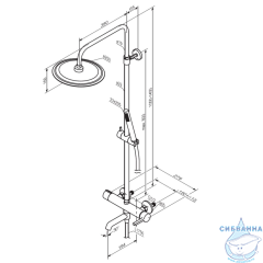 Душевая система Damixa Scandinavian Pure 936740300 (черный матовый)