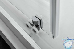 Дверь в нишу Vincea Альфа 180 профиль хром, стекло прозрачное VDS-3AL2180CL
