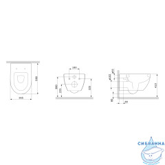 Унитаз подвесной AM.PM Awe C111738WH (без сиденья) (белый глянец)