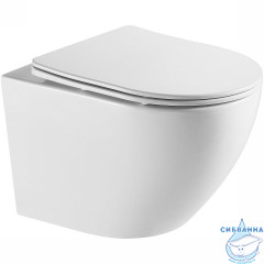 Унитаз подвесной безободковый Azario Grado AZ-001-UQ3 с сиденьем быстросъемным Soft Close (микролифт)