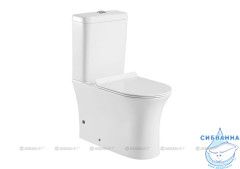 Унитаз напольный безободковый Aquanet Roll 210764 с бачком 210765 и сиденьем Soft Close (микролифт) Rimless