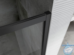 Душевое ограждение ABBER Schwarzer Diamant AG30120B5-S90B5 120x90 профиль черный, стекло  прозрачное (без поддона)