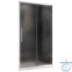 Дверь в нишу ABBER Schwarzer Diamant AG30160MH 160x195 профиль хром, стекло матовое