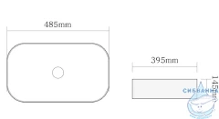 Раковина на столешницу 49 см SantiLine SL-1105MB