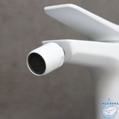 Смеситель для биде Lemark Bronx LM3708MW (с донным клапаном) (белый матовый)