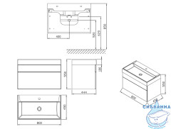 Тумба под раковину Ravak Natural 80 белый X000001052