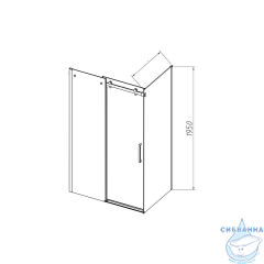 Душевое ограждение Vincea Como-N 120x80 профиль хром, стекло прозрачное VSR-4CN8012CL