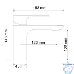 Смеситель для раковины Wasserkraft Dinkel 5803 (без донного клапана)(хром)