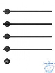 Полотенцесушитель электрический  Wonzon&Woghand Dortmund 58х71 WW-A364-MB (с возможностью скрытого подключения, подключение универсальное) (черный матовый)