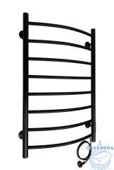 Полотенцесушитель электрический Санприз Классик П8 50х80 (черный матовый) (подключение универсальное)