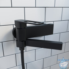 Смеситель для ванны Iddis Slide SLIBL00i02WA (черный матовый)