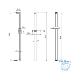 Стойка для душа, Slide, хром, IDDIS, SLI70CLi17