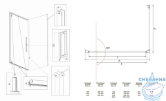 Душевое ограждение Veconi Rovigo 80x100 профиль черный, стекло прозрачное RV033B-80100-01-C7 (без поддона)
