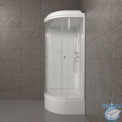 Душевая кабина Тритон Ультра В 100x100 профиль белый, стекло прозрачное Щ0000061825