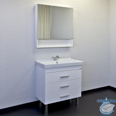 Тумба Comforty Никосия 80 белый глянец с раковиной Comforty 80 00-00011162