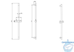 Штанга душевая 80 см Aquatek AQ2000MB (черный матовый)