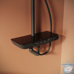 Смеситель для ванны с верхним душем, черный матовый, SpaHome, IDDIS, SPABLBTi06